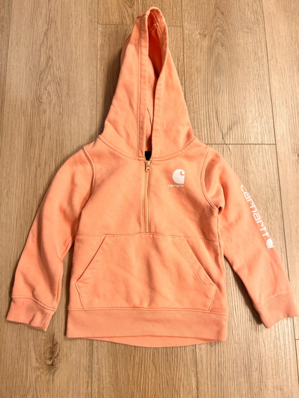 Carhartt Toddler Light Pink Half-Zip Hoodie Size 4T